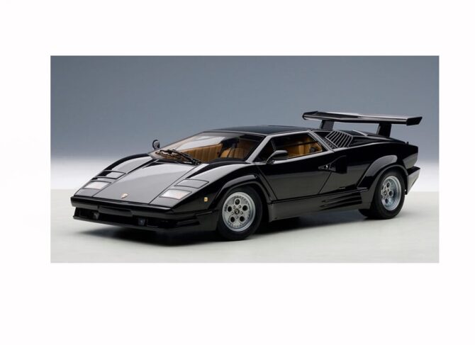 Lamborghini Countach with Rear Spoiler 25th Anniversary Edition 1 to 18 scale AUTOart Diecast Model Car