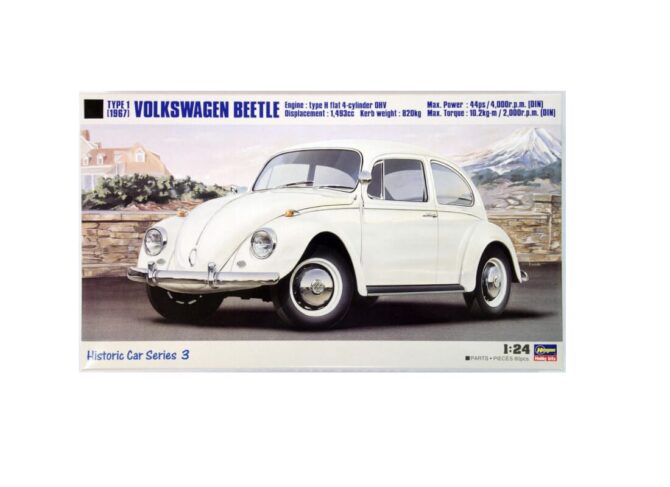 VW Beetle 1967 1 to 24 scale Hasegawa Plastic Model Car Kit